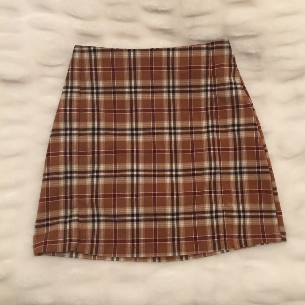 brandy melville plaid cara skirt